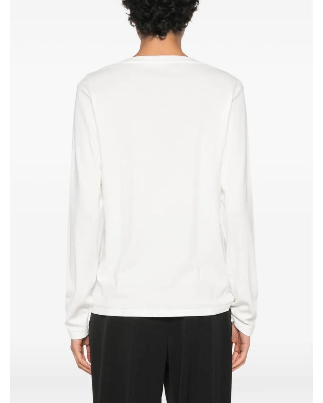 The Row White Kalto Scoop-Neck Top