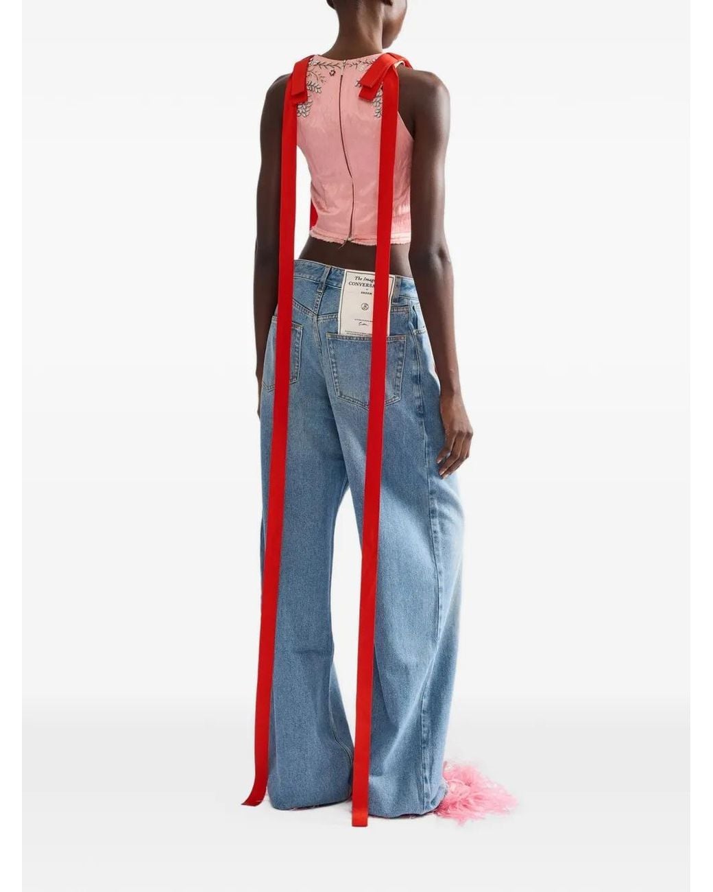 Erdem Blue Stonewashed Straight-Leg Jeans