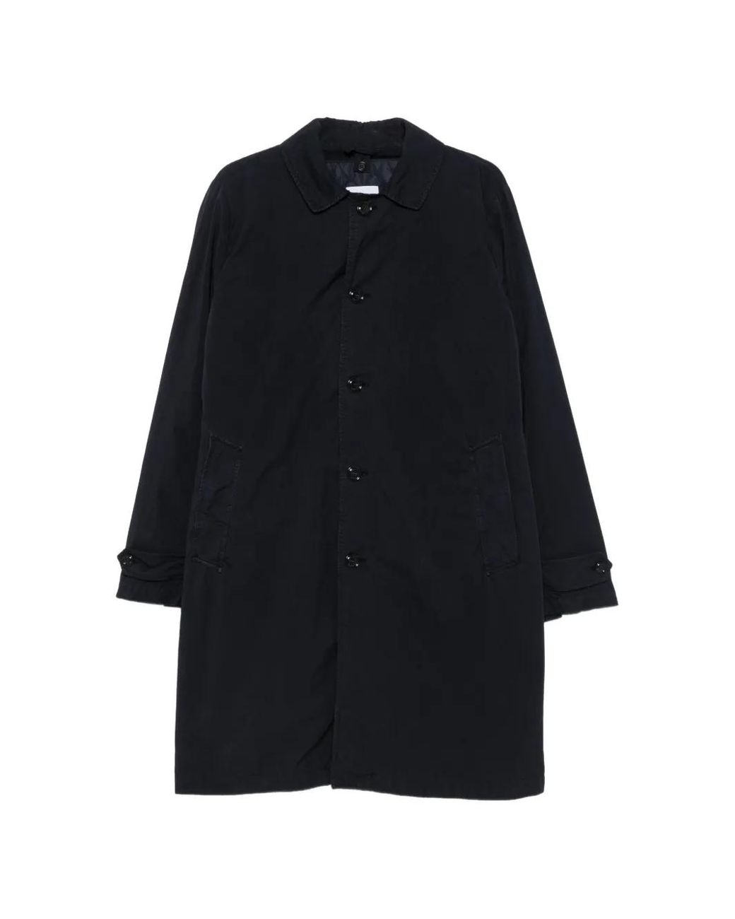 Aspesi Black Vodka Button-Front Coat for men