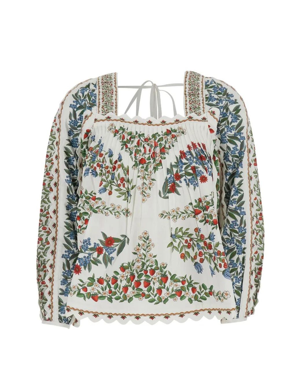 Farm Rio Gray Long Sleeve Blouse
