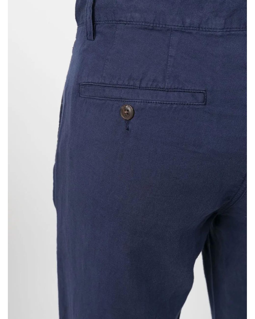 Polo Ralph Lauren Blue Cropped Chino Trousers for men