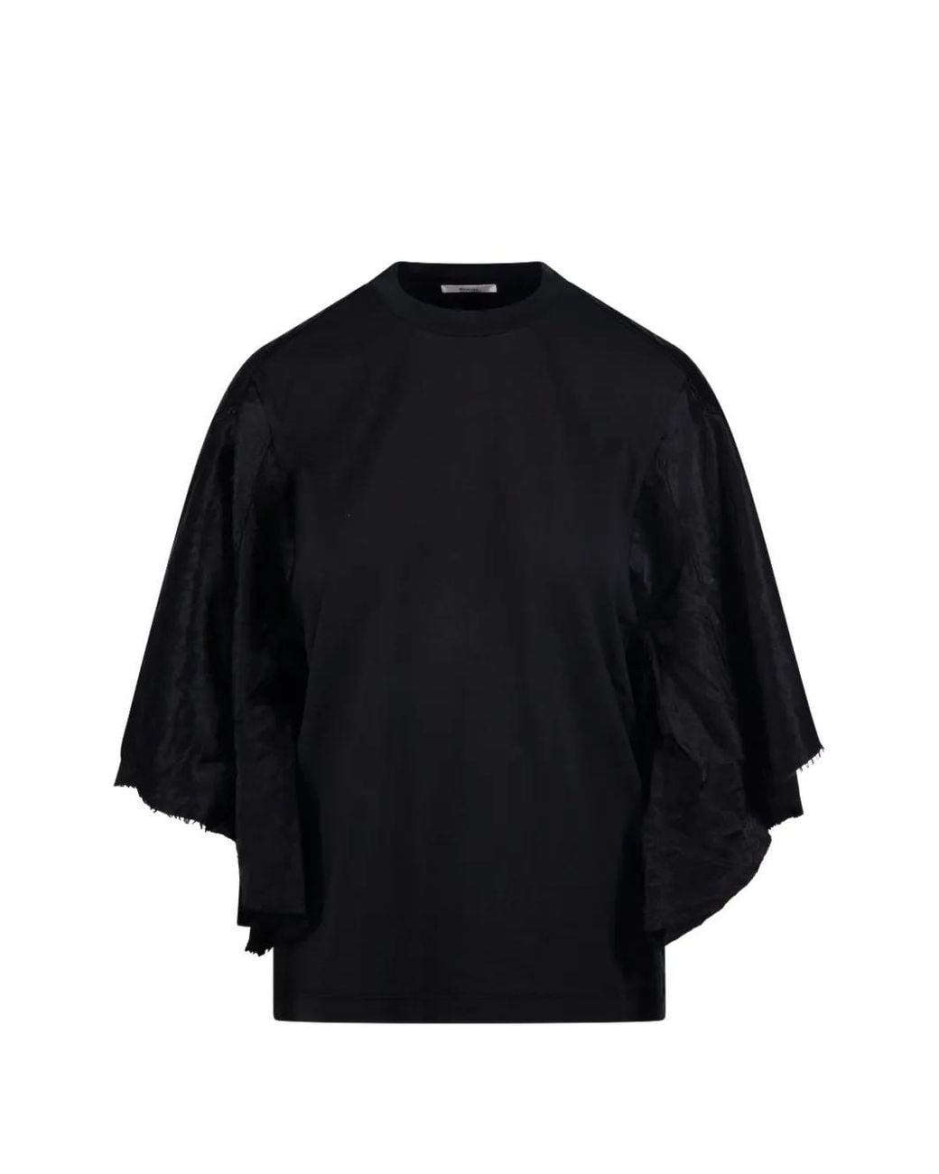 Haikure Blue Flynn Ruffled-Sleeve T-Shirt