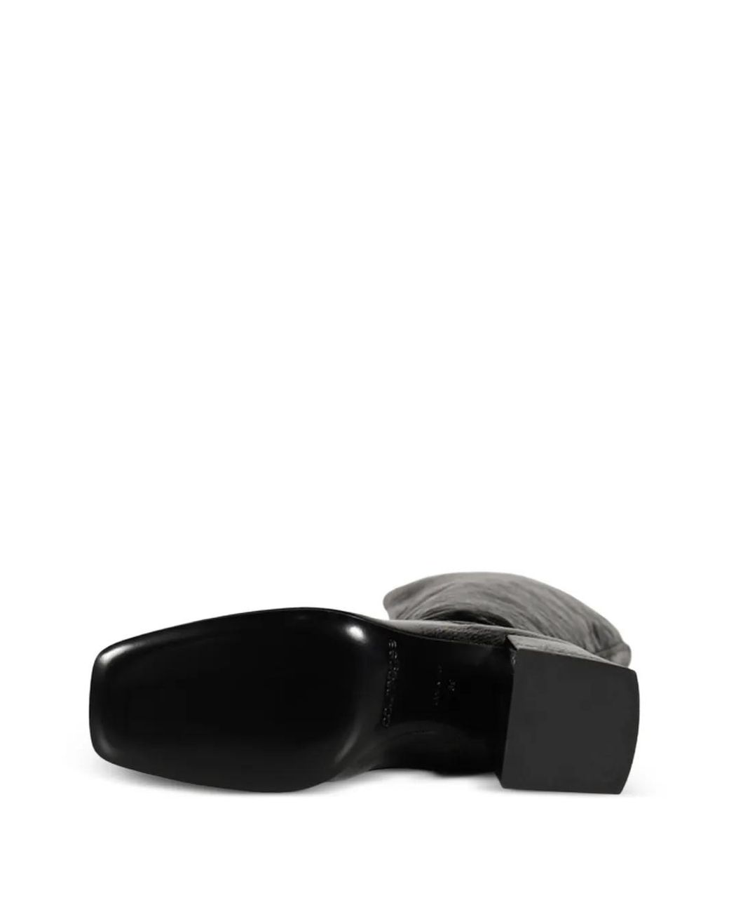 Courreges Black Reedition Vinyl Knee-High Boots
