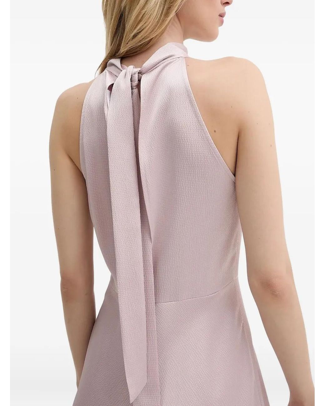 Samsøe & Samsøe Pink Halterneck Midi Party Dress
