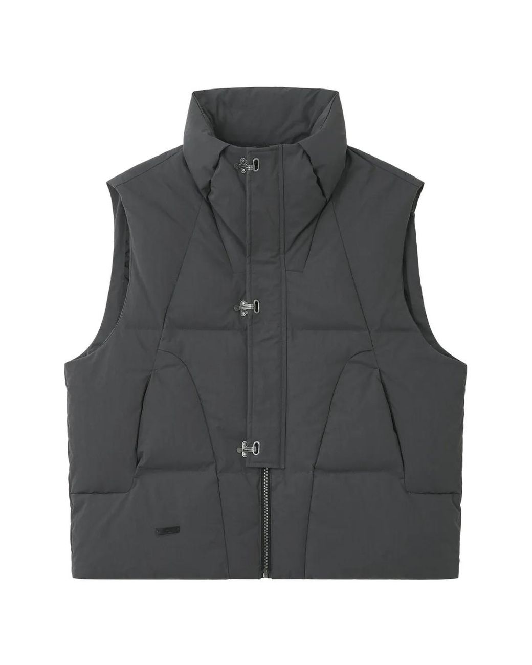 Izzue Gray Quilted Toggle-Fastening Gilet for men