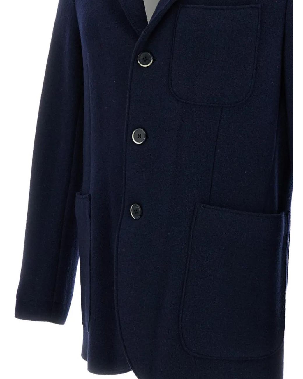 Barena Blue Three-Button Patch-Pocket Blazer for men