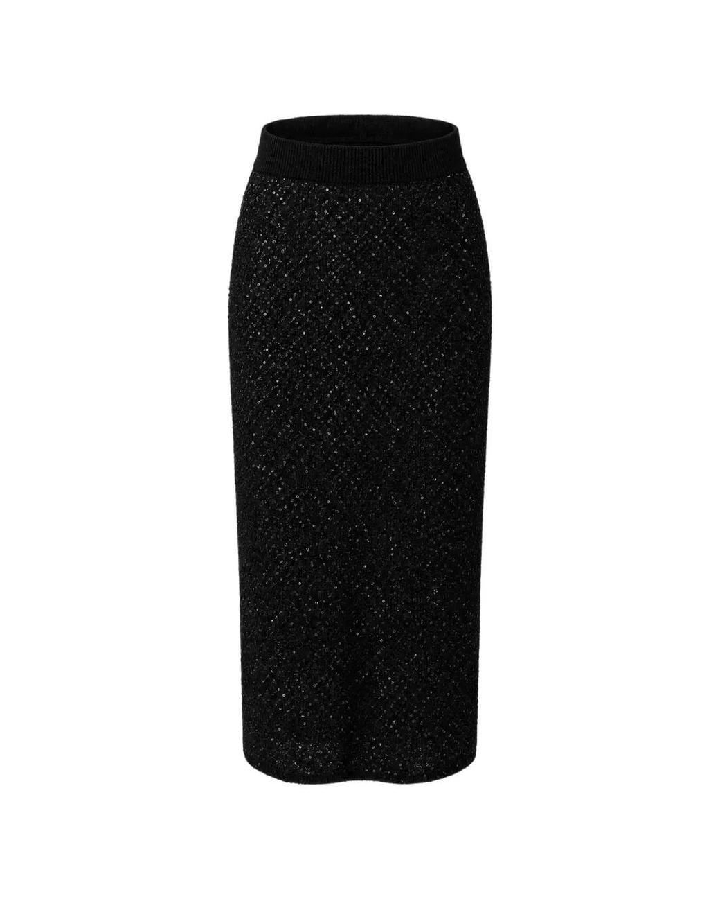 Toccin Black Jupe Mi-Longue Alisha À Ornements En Sequins