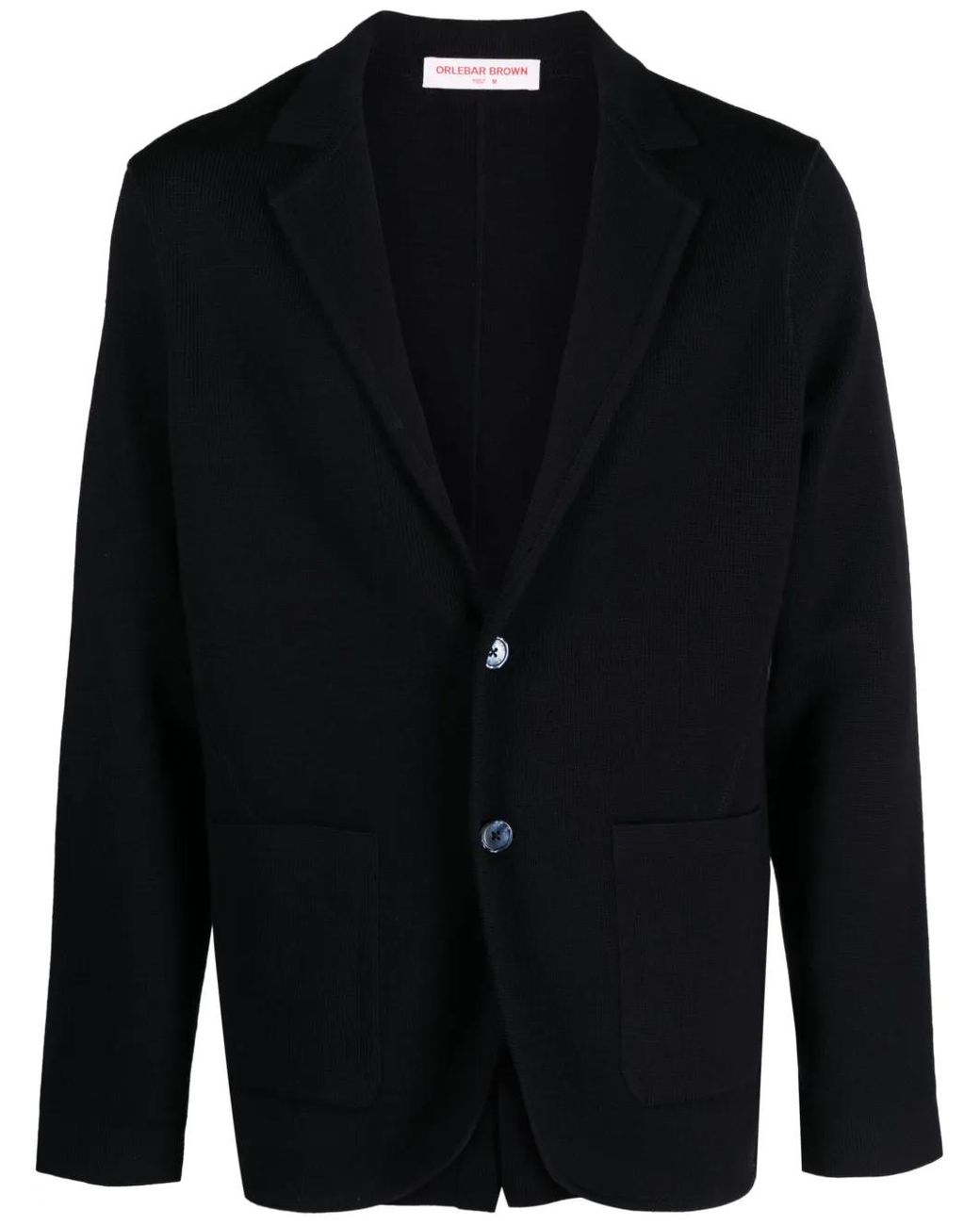Orlebar Brown Black Rainer Merino-Wool Blazer for men