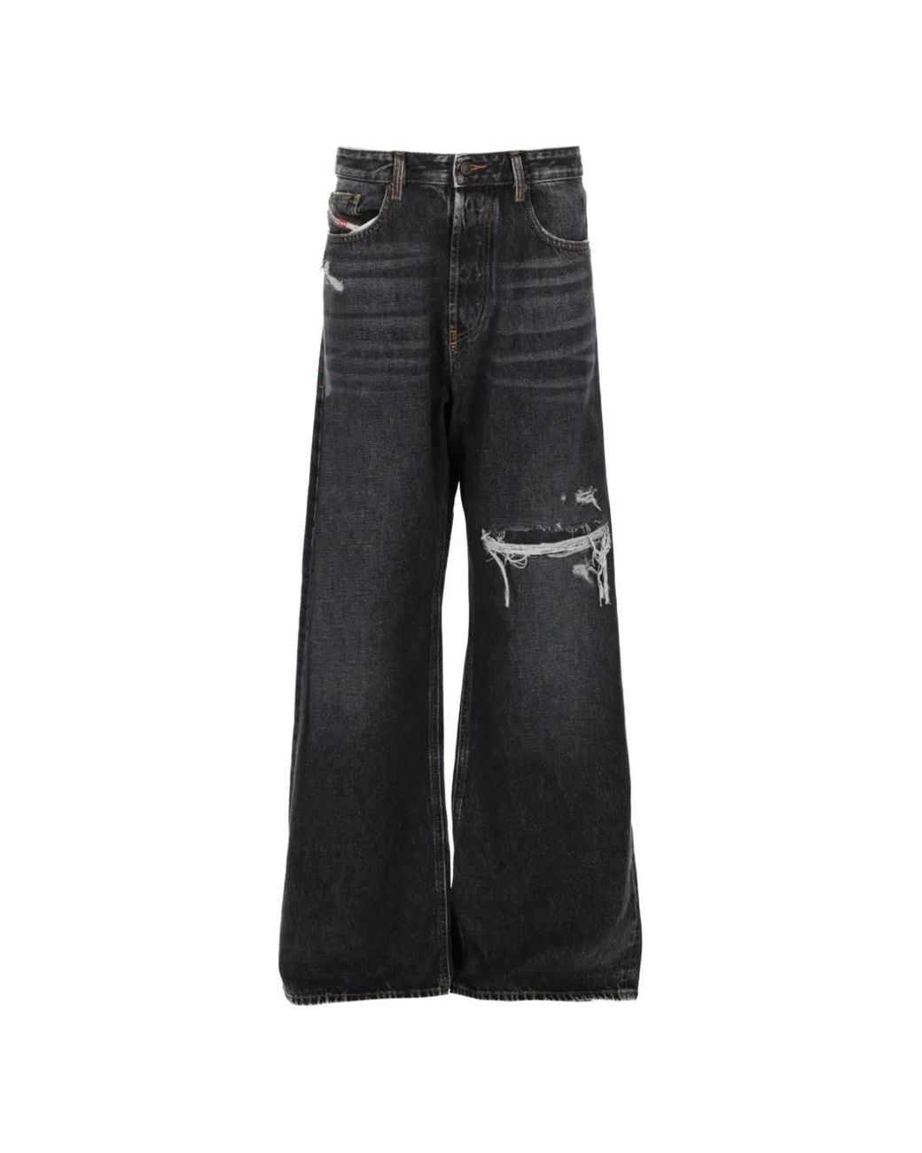 DIESEL Black Relaxed Jeans Low Waist D-Rise for men