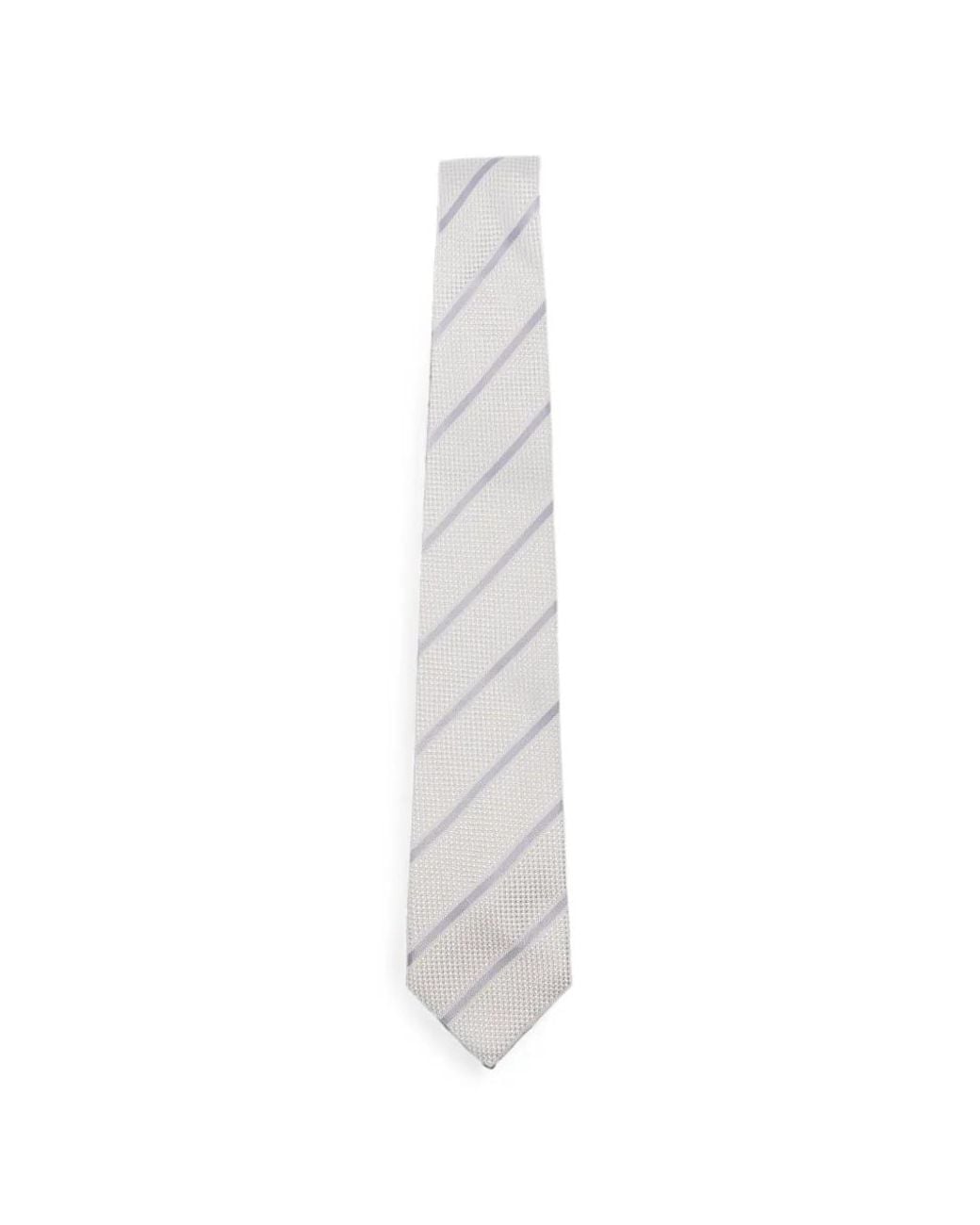 Tagliatore White Cravate Texturée À Rayures Obliques for men