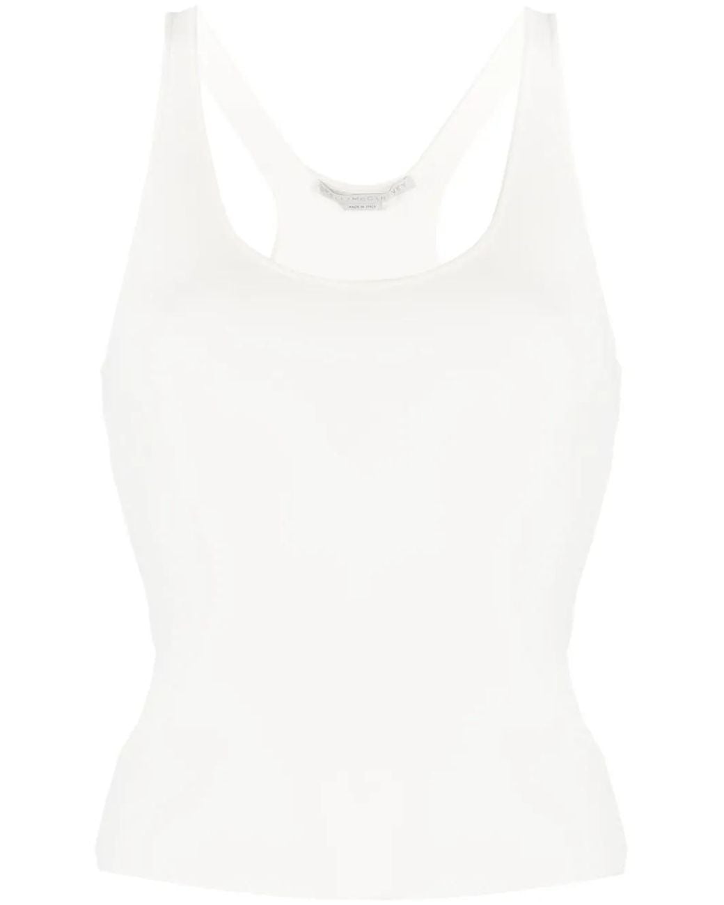 Stella McCartney White Sleeveless Racerback Tank Top