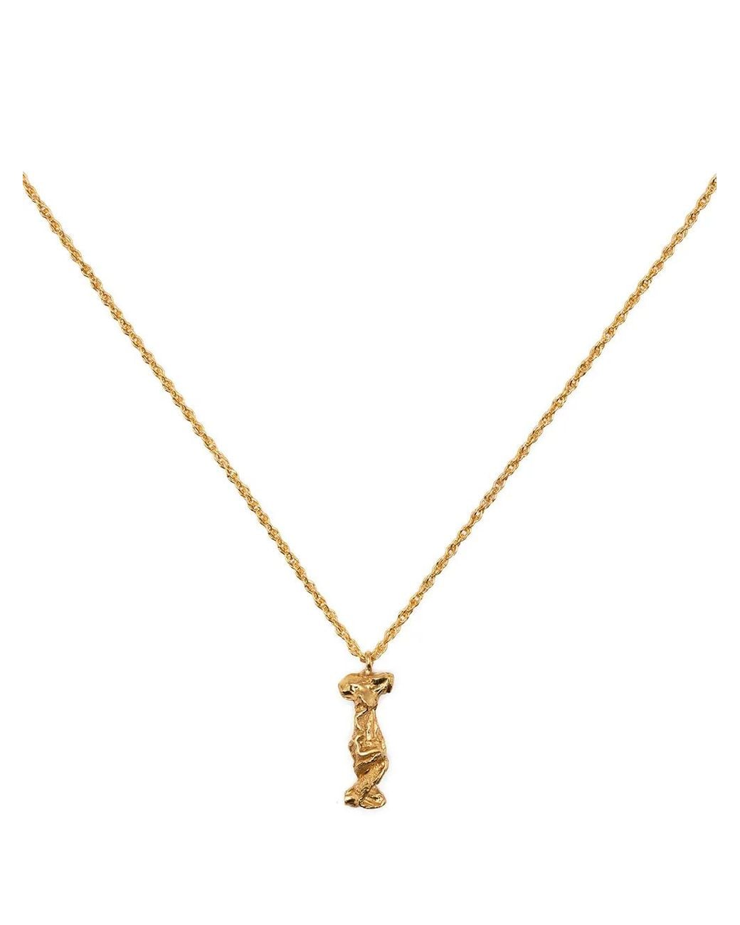Loveness Lee Metallic L Alphabet Necklace