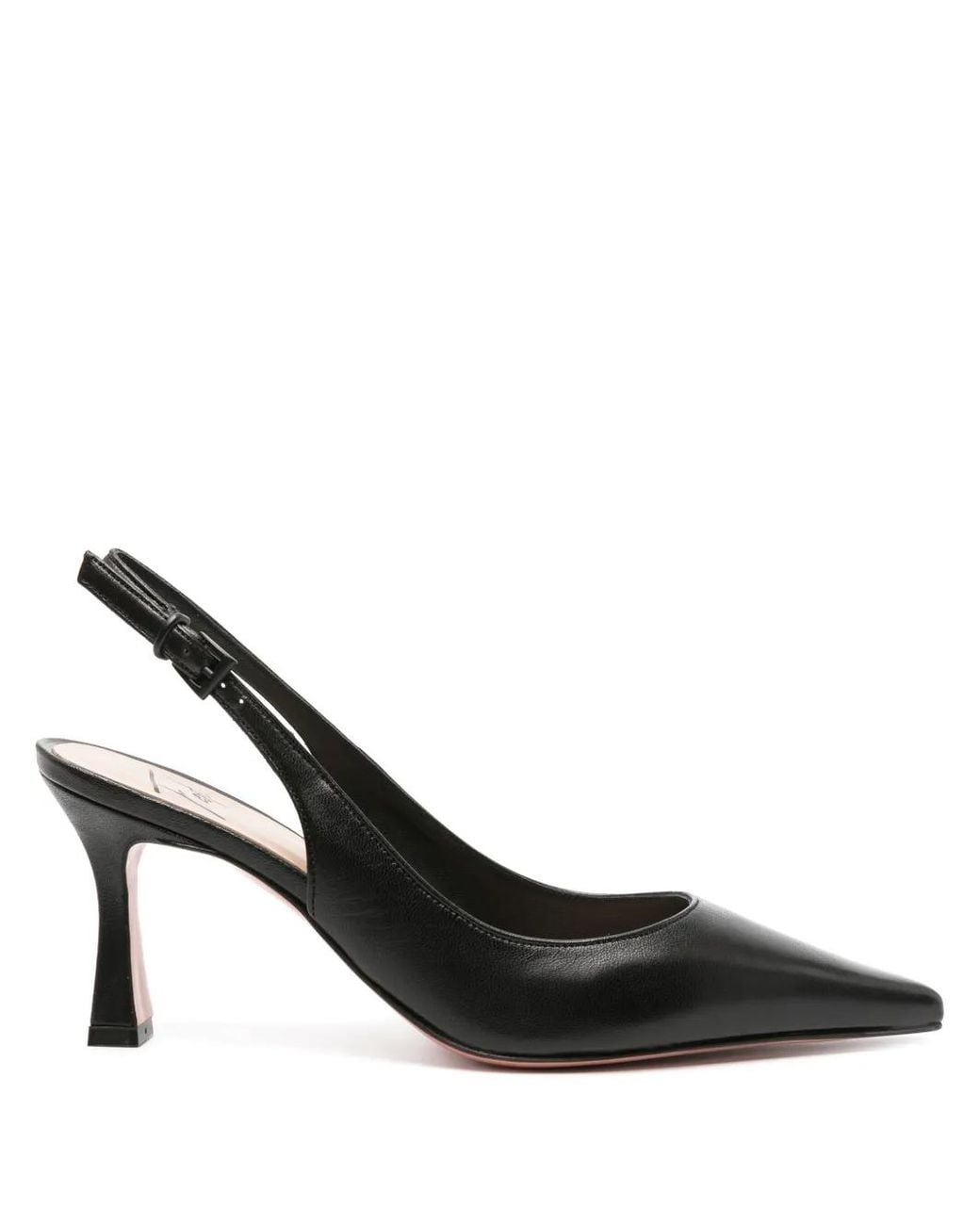 Roberto Festa Black 90Mm Frans Leather Slingback Pumps