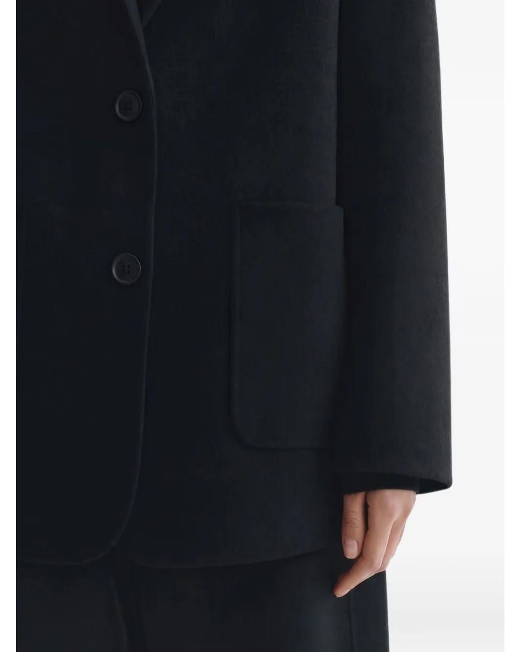 Lisa Yang Blue Patch-Pocket Single-Breasted Jacket