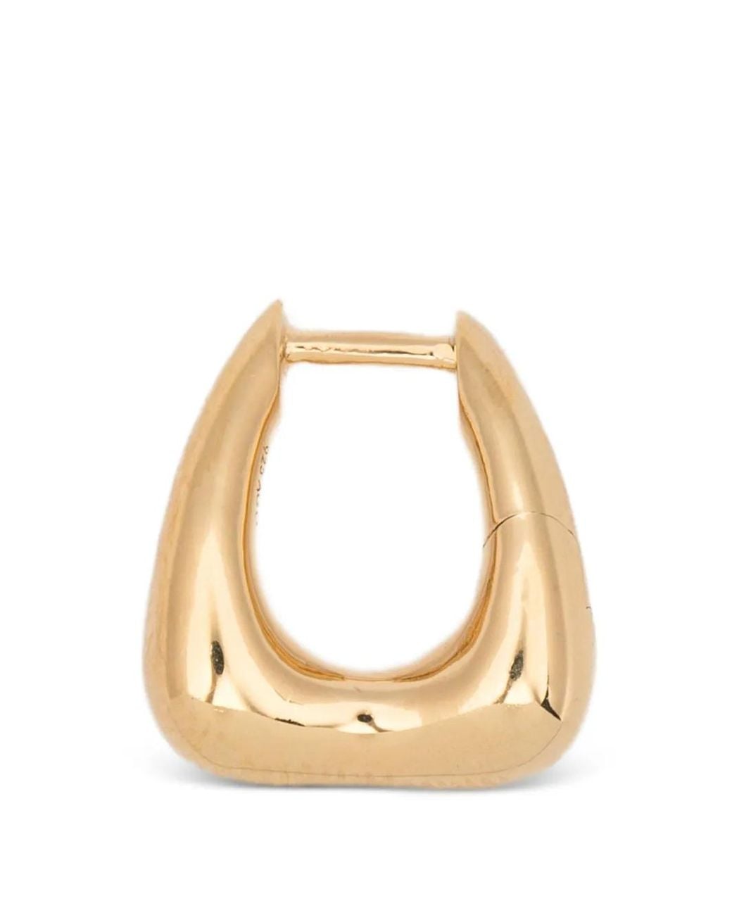 Maria Black Metallic Satchel Bend Huggie Earring