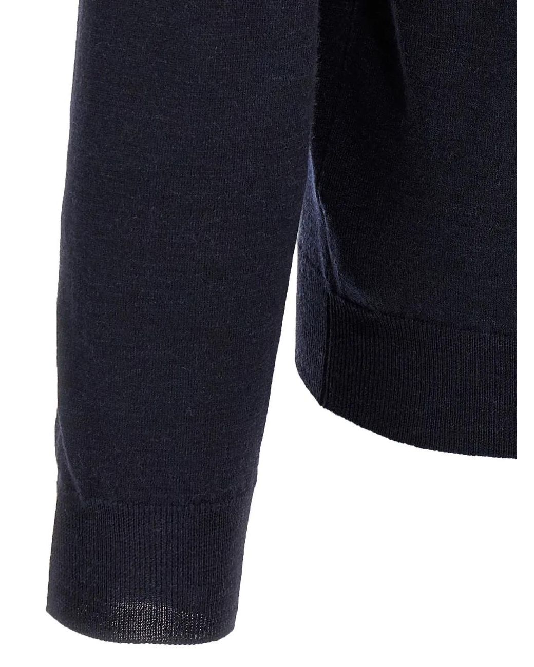Jersey Con Cuello Redondo Zanone de hombre de color Blue