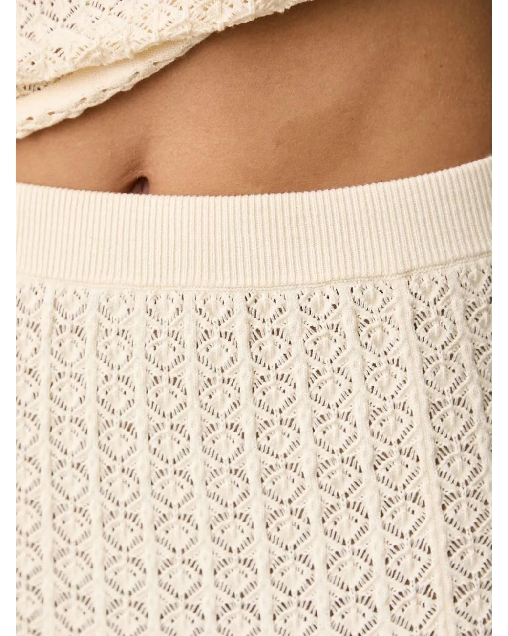 Twinset Natural Pleated Midi Skirt