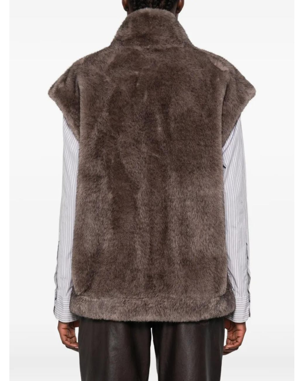 Chaleco Reversible De Pelo Artificial ZOE Paris de color Brown