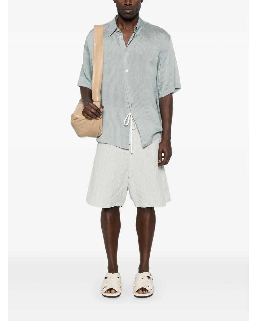 Forme D'expression White Striped Shorts for men