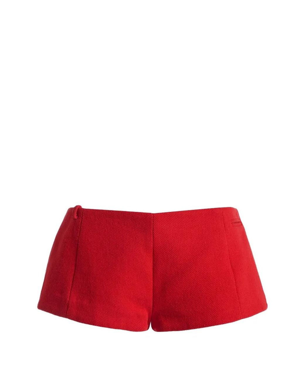 Christopher Esber Red Archie Moiré Shorts