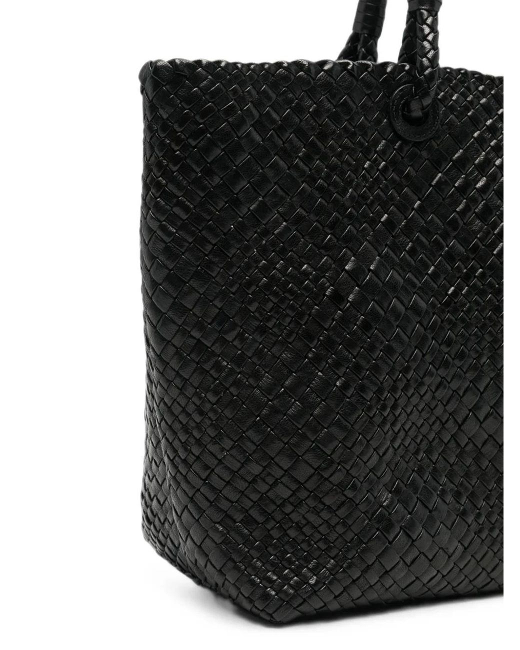 IBELIV Black Bazika Woven Tote Bag
