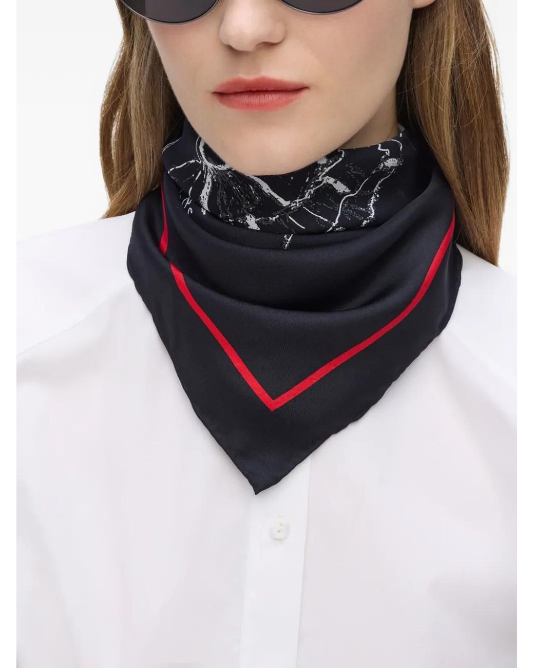 Karl Lagerfeld Black K/Ballet Silk Scarf