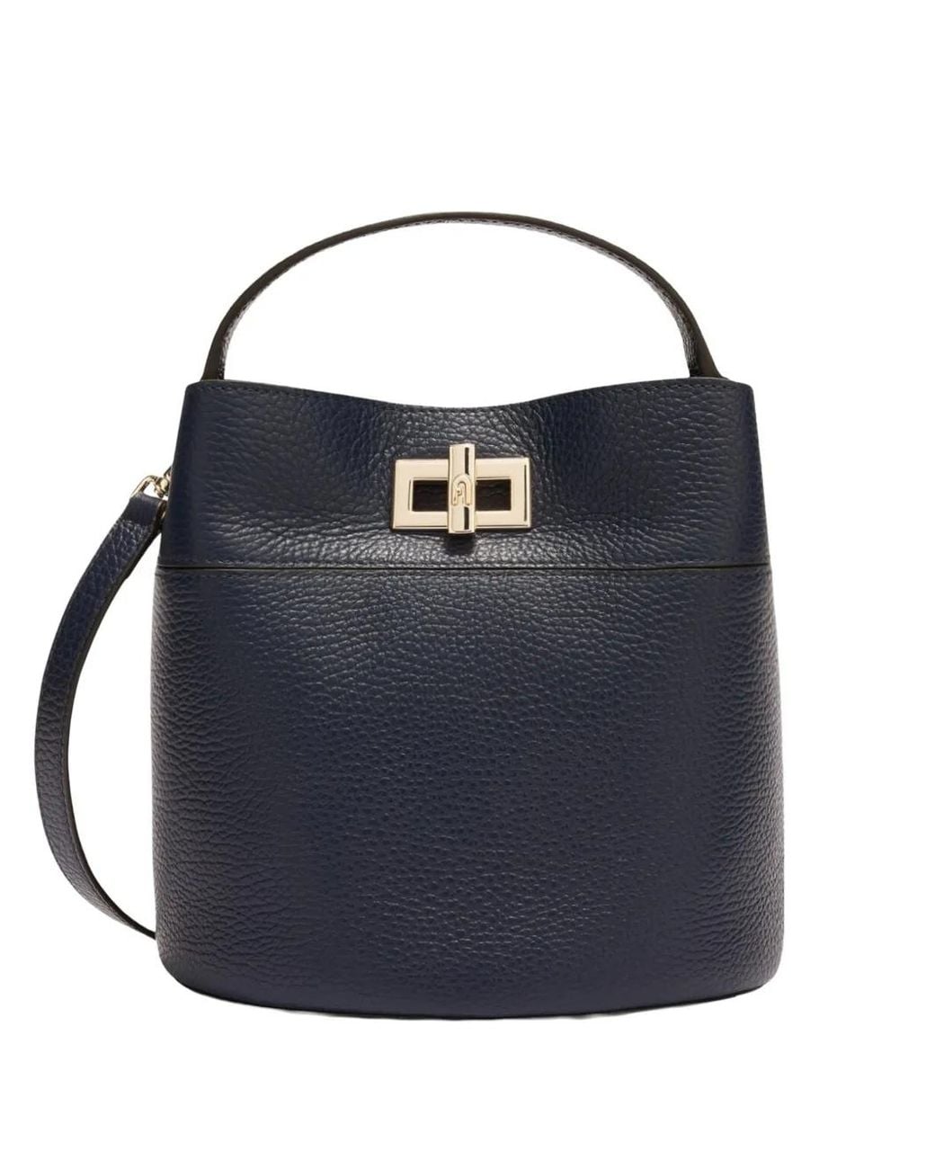 Furla Blue Amelia Bucket Bag