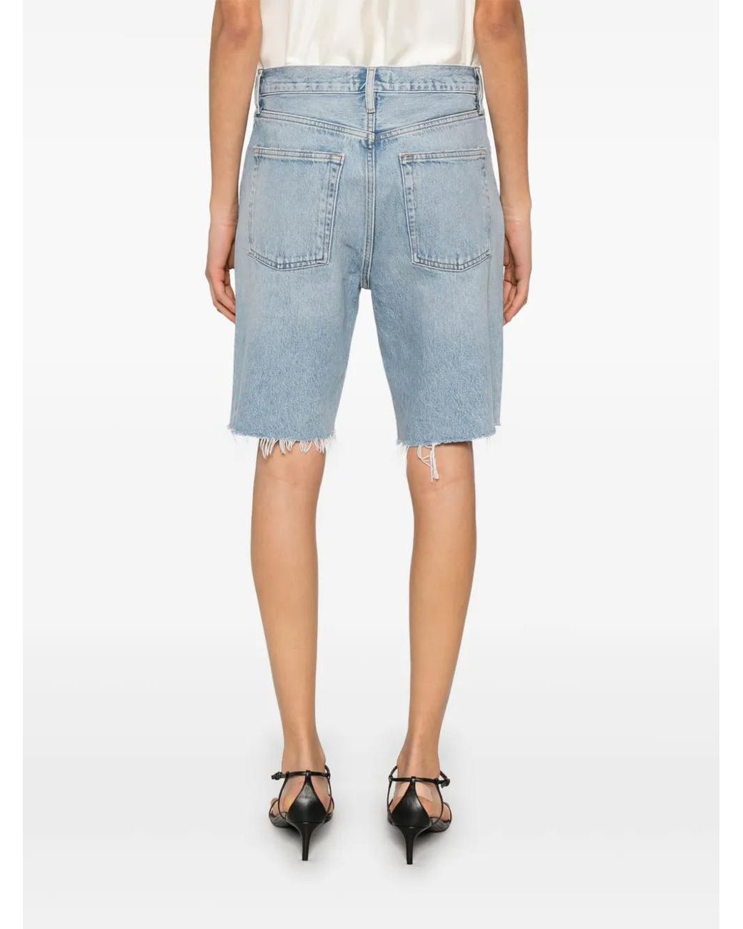 Agolde Blue 90's Shorts