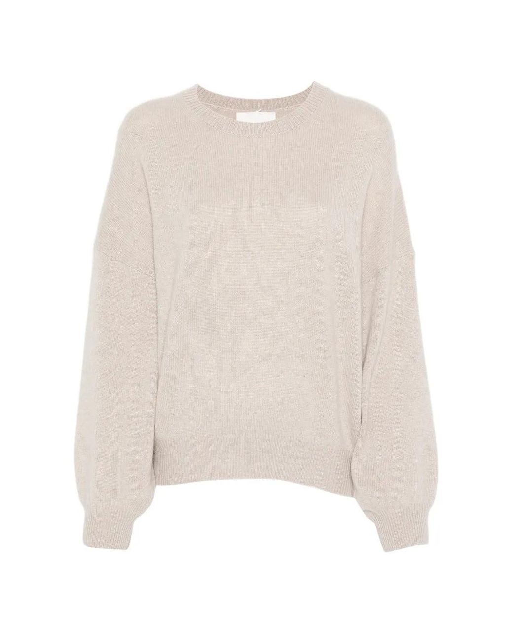Lisa Yang White Veira Dropped-Shoulder Cashmere Sweater