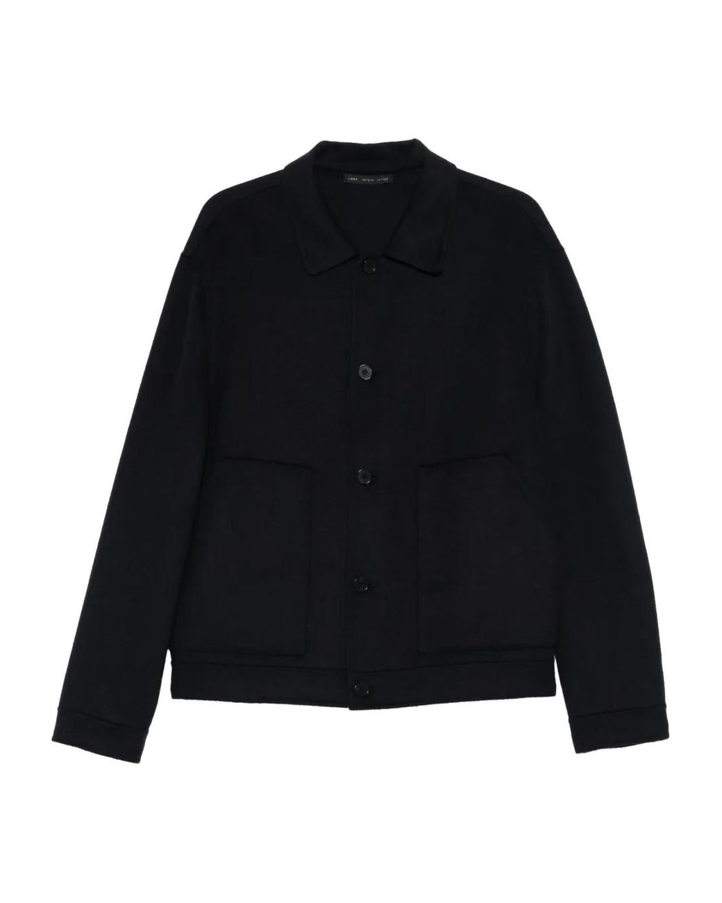 Low Brand Black Button-Up Jacket for men