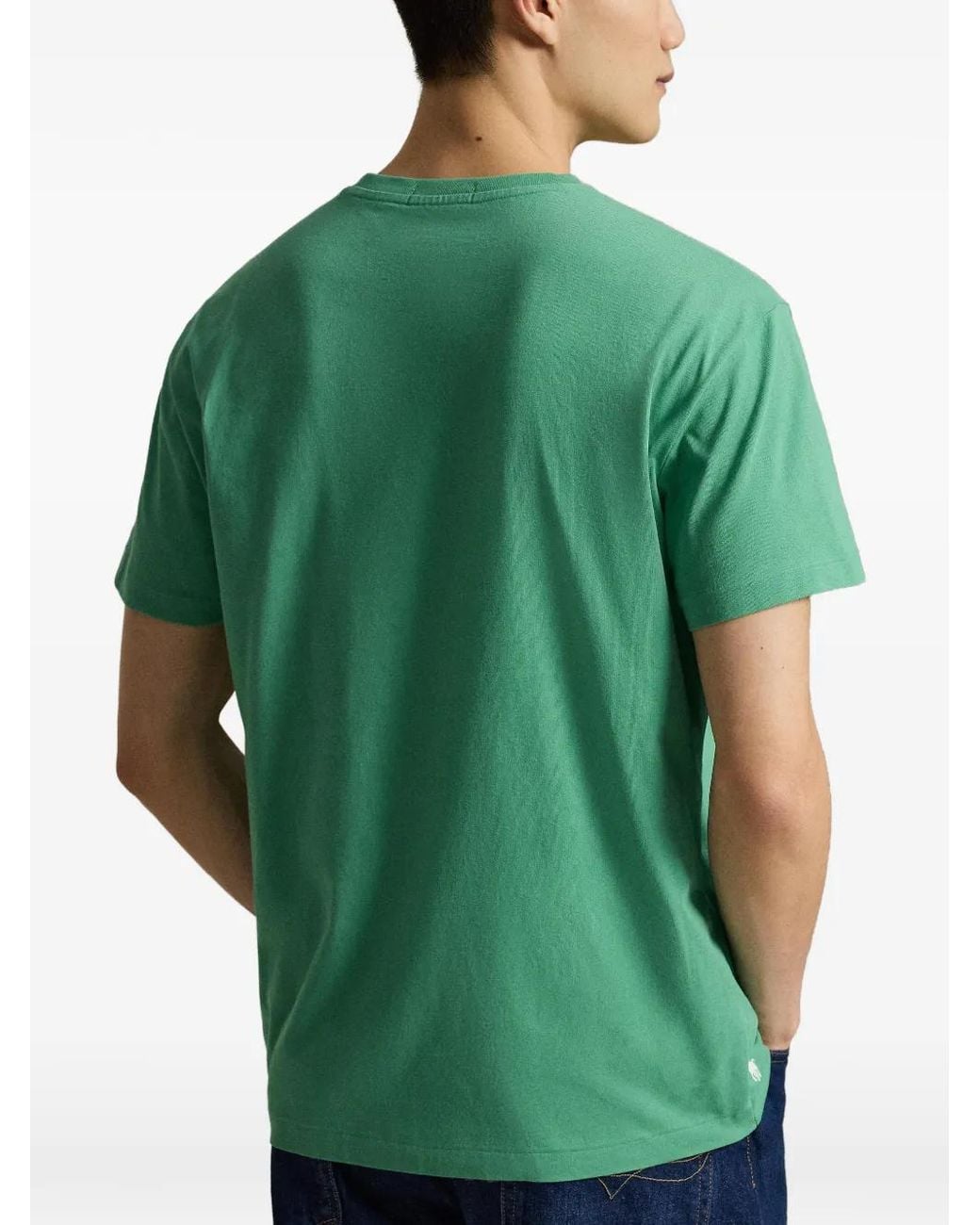 Polo Ralph Lauren Green T-Shirt En Coton À Logo Imprimé for men