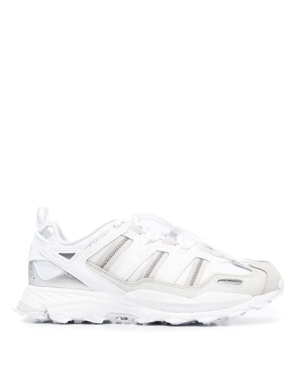 Adidas White Hyperturf Low-Top Leather Sneakers for men
