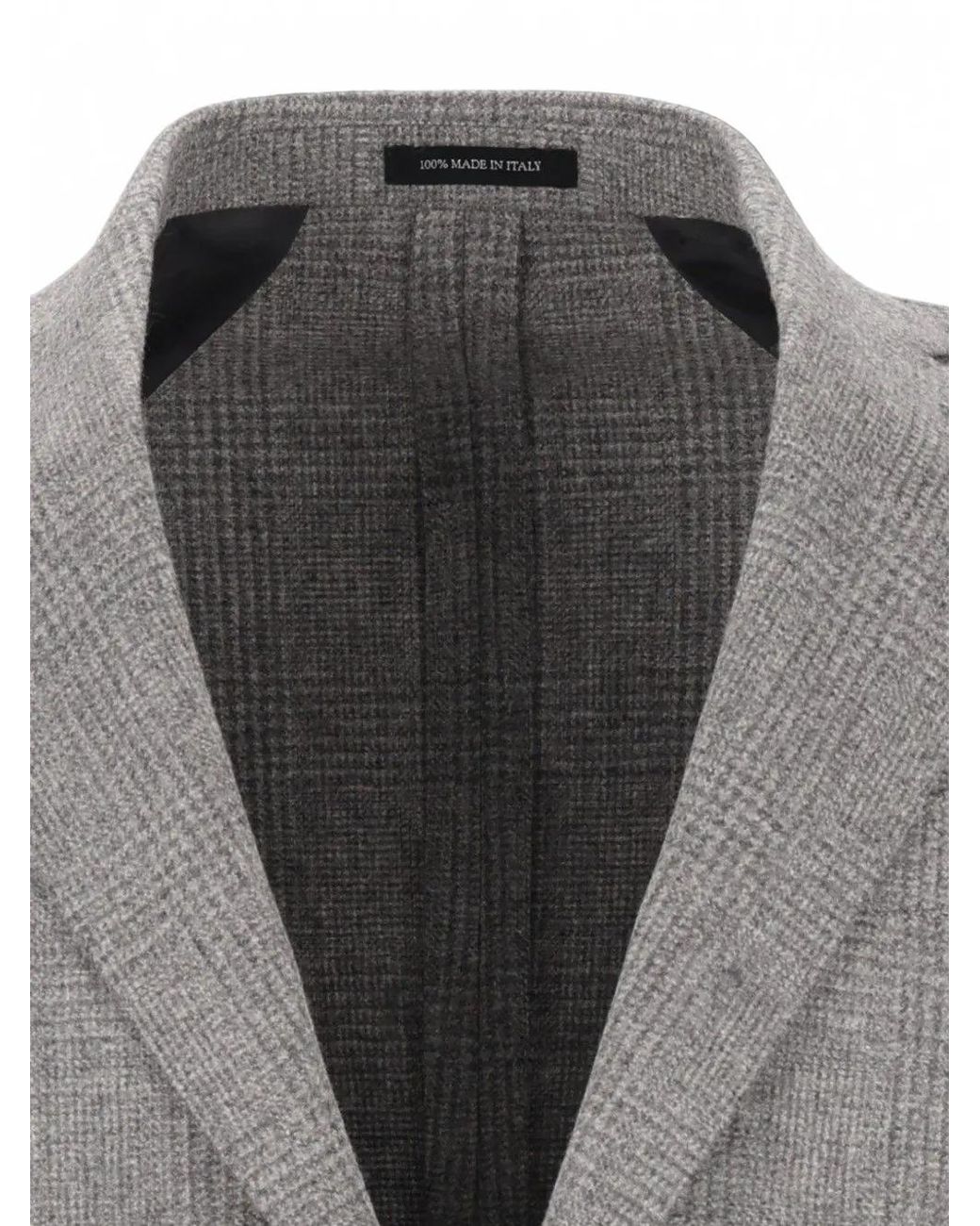 Al Duca D'aosta Gray Single-Breasted Blazer for men