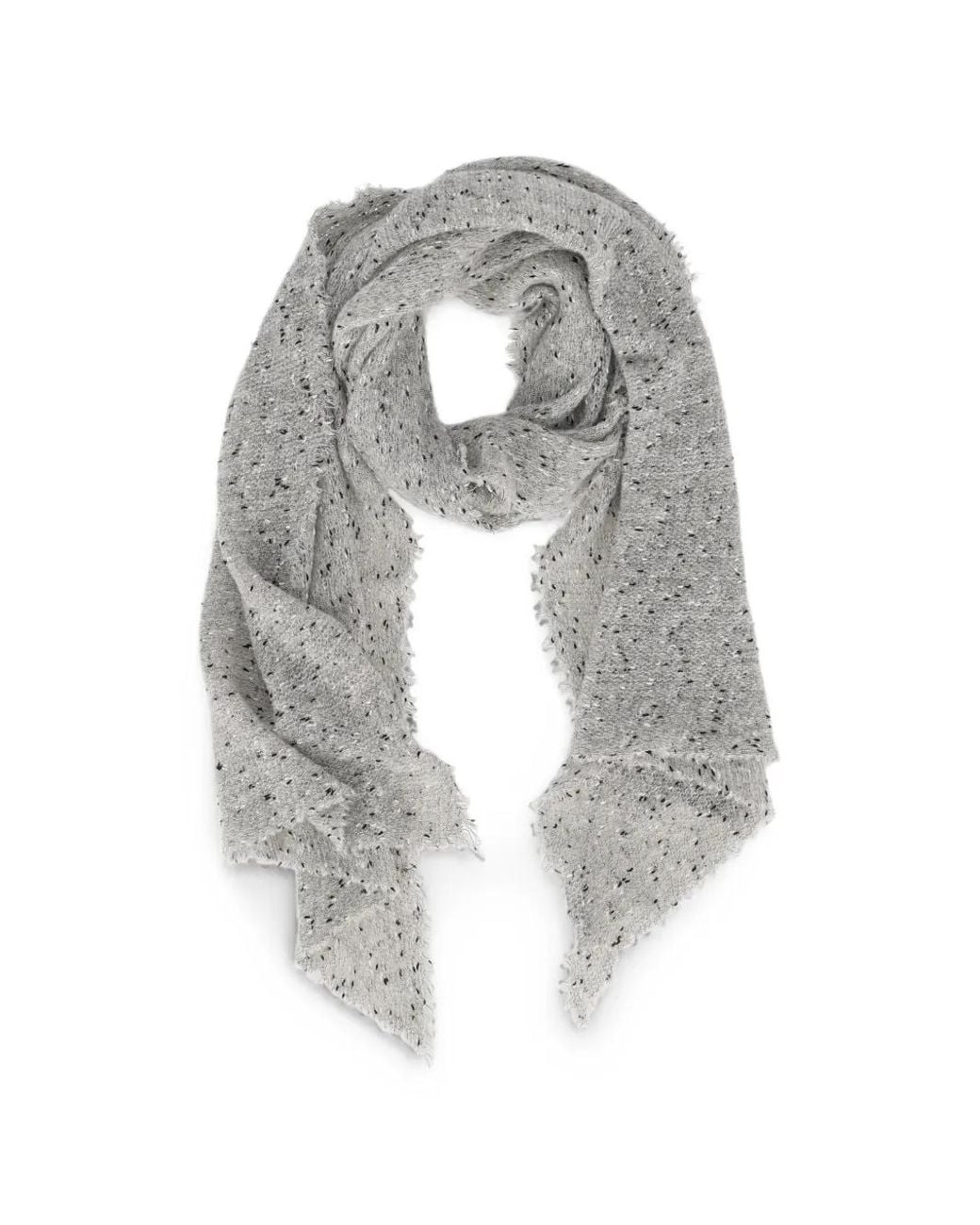 Faliero Sarti Gray Écharpe Rose À Bords Francs