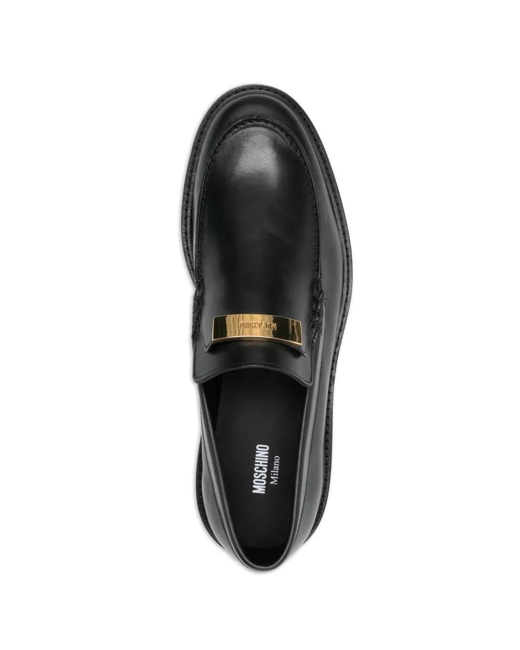 Moschino Black Refined Silk And Nylon Loafers for men