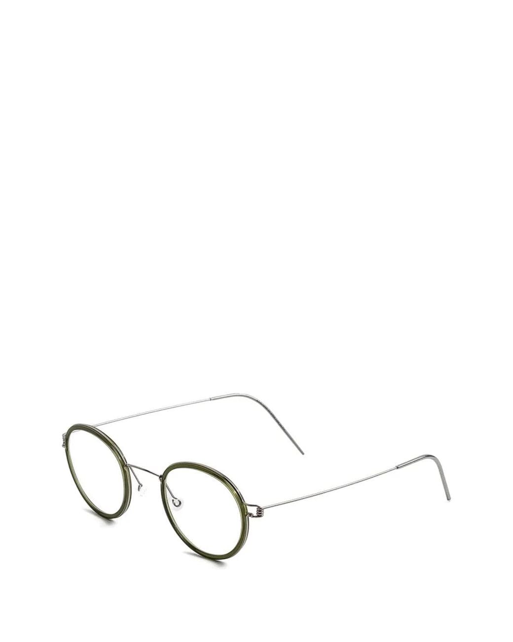 Lindberg Green Lex Round-Frame Glasses