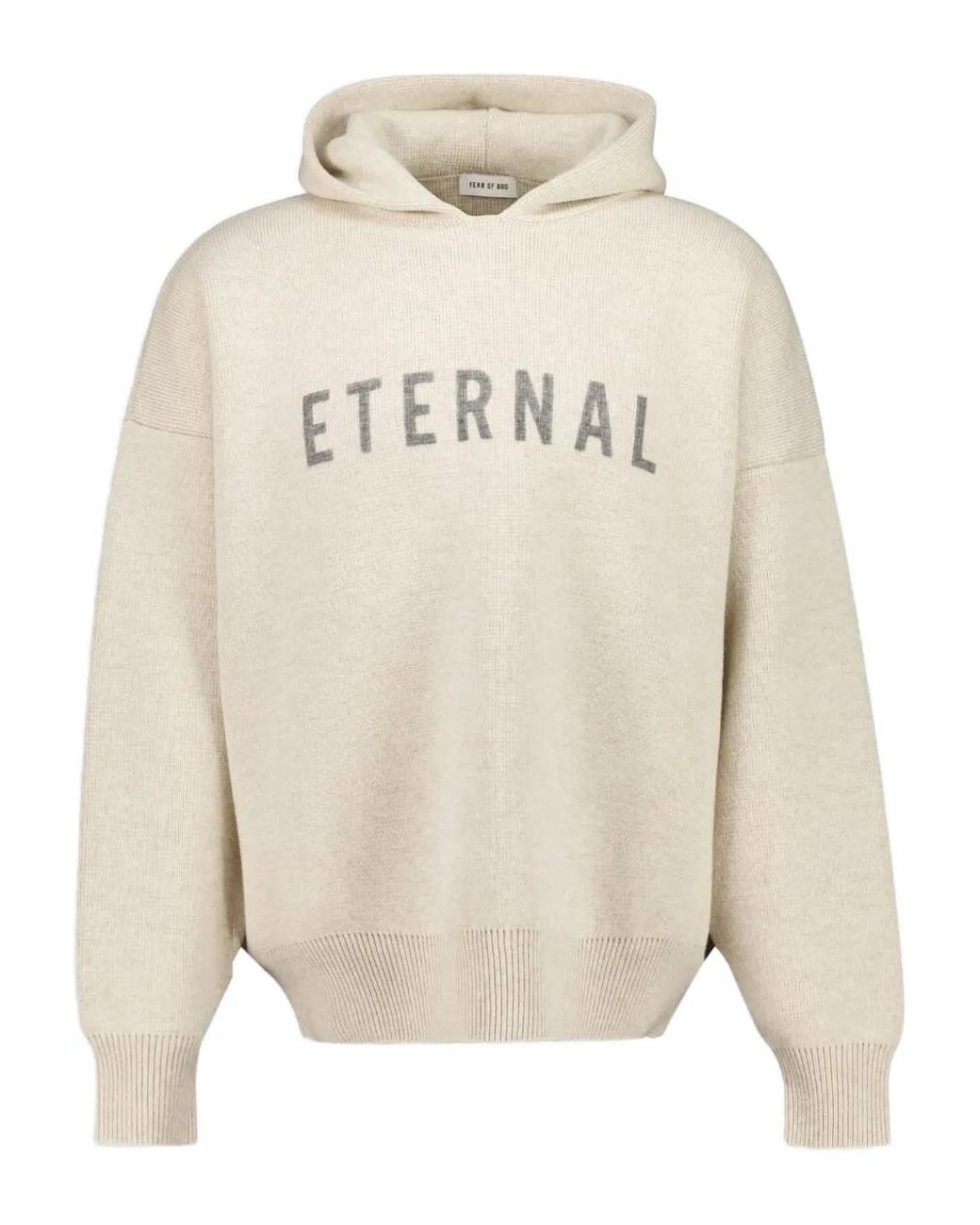 Fear Of God White Eternal Knit Hoodie for men