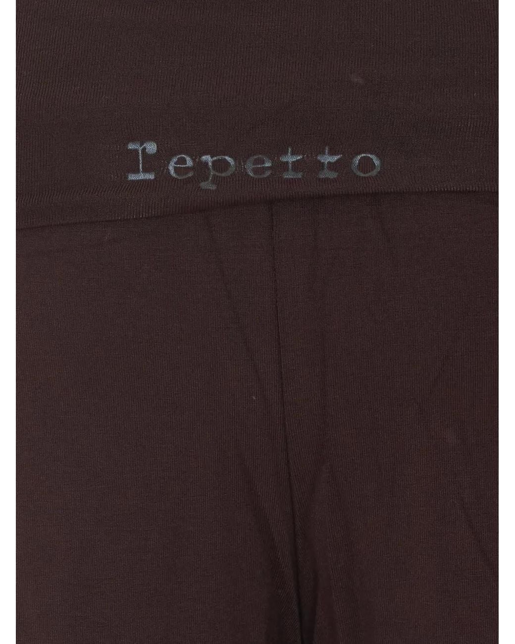Repetto Brown Elasticated Logo-Print Trousers