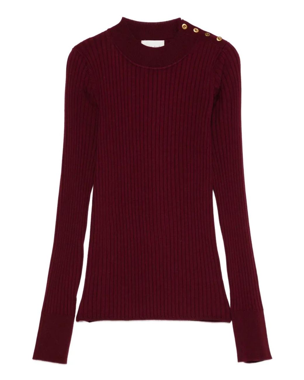 Forte_forte Purple Ribbed-Knit Top