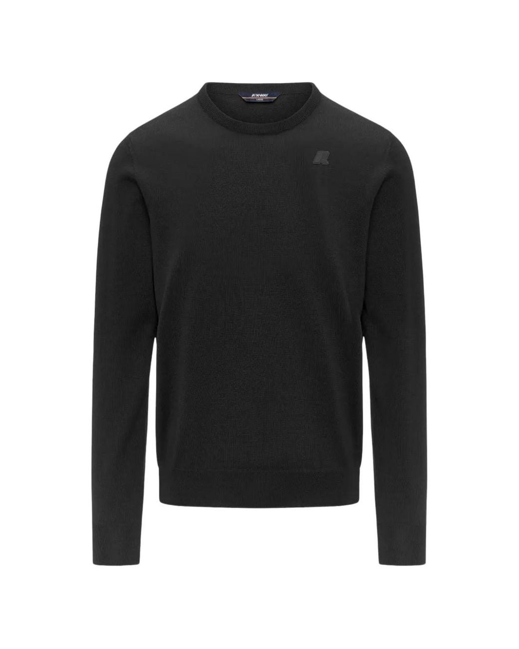 K-Way Black Sebastien Crew-Neck Sweater for men