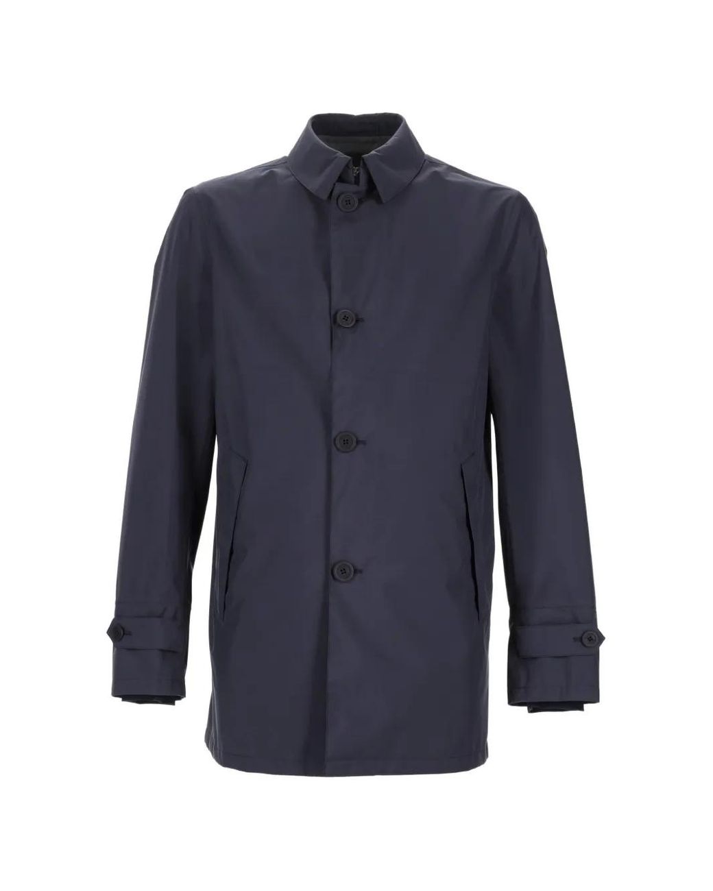Herno Trenchcoat Mit Knopfverschluss in Blue für Herren
