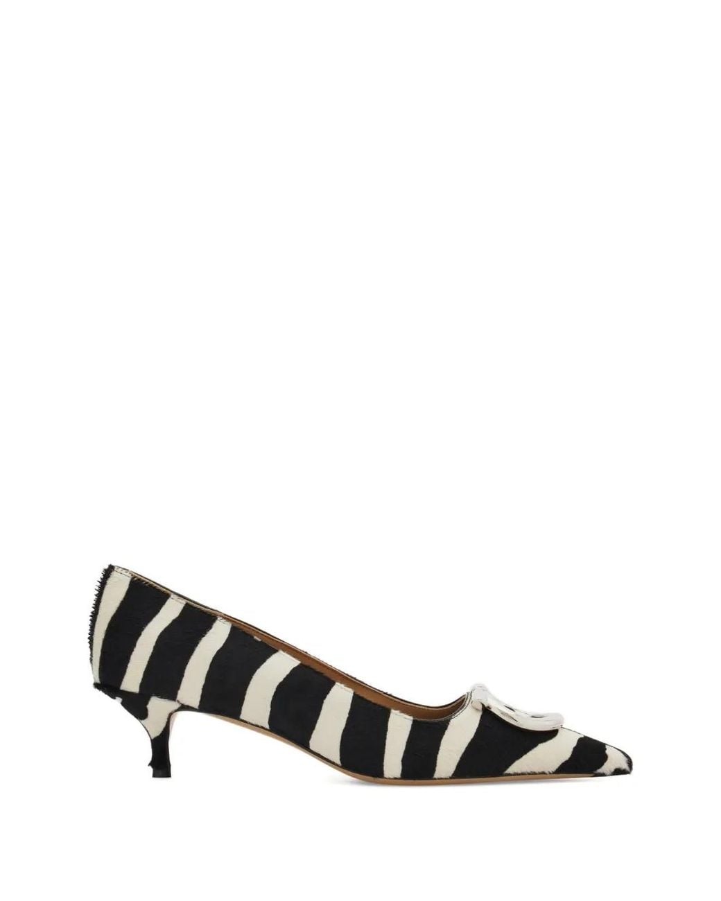 Ferragamo White Maxi Gancini Embellished Pump