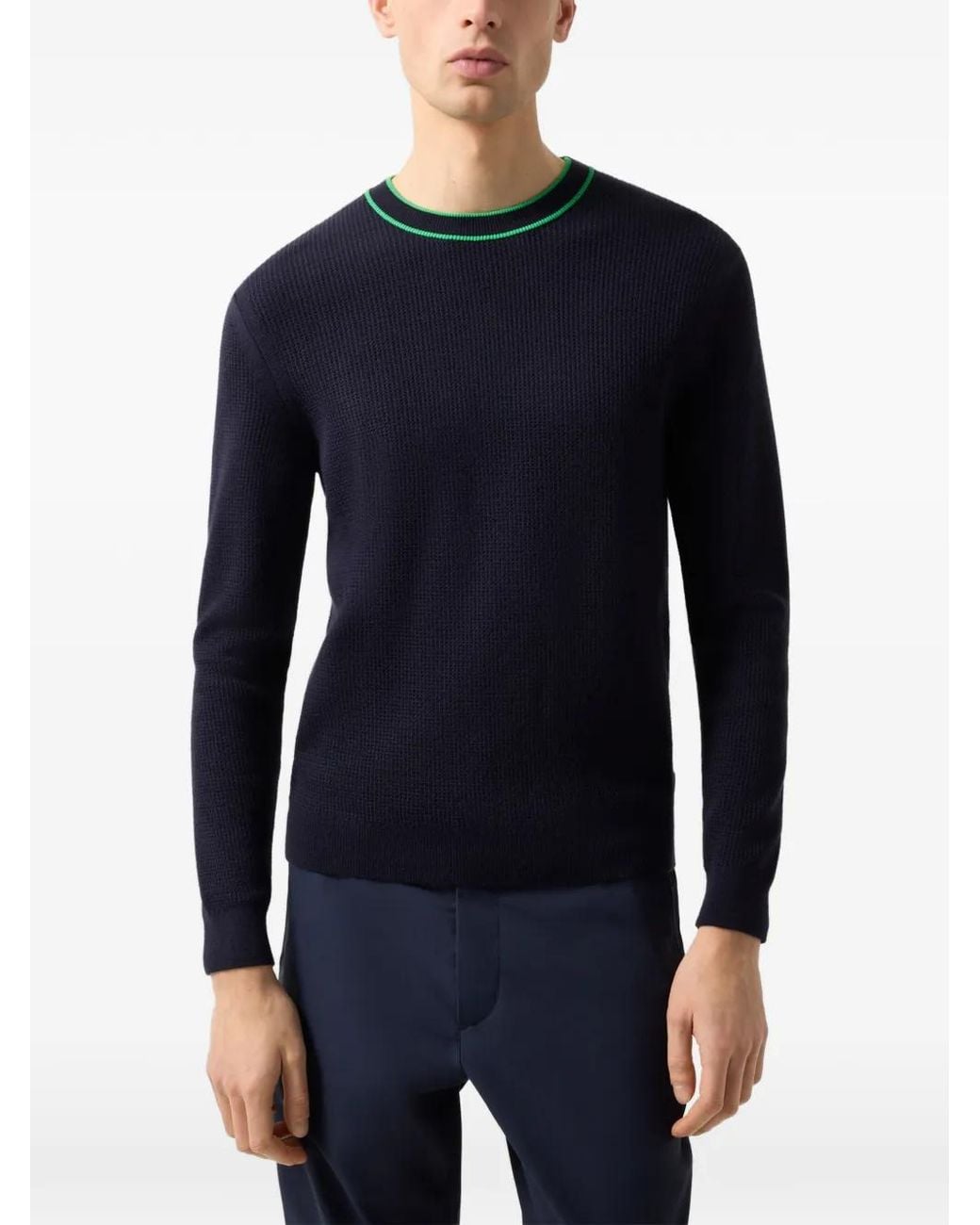 Bogner Blue Levin Stripe-Detail Sweater for men