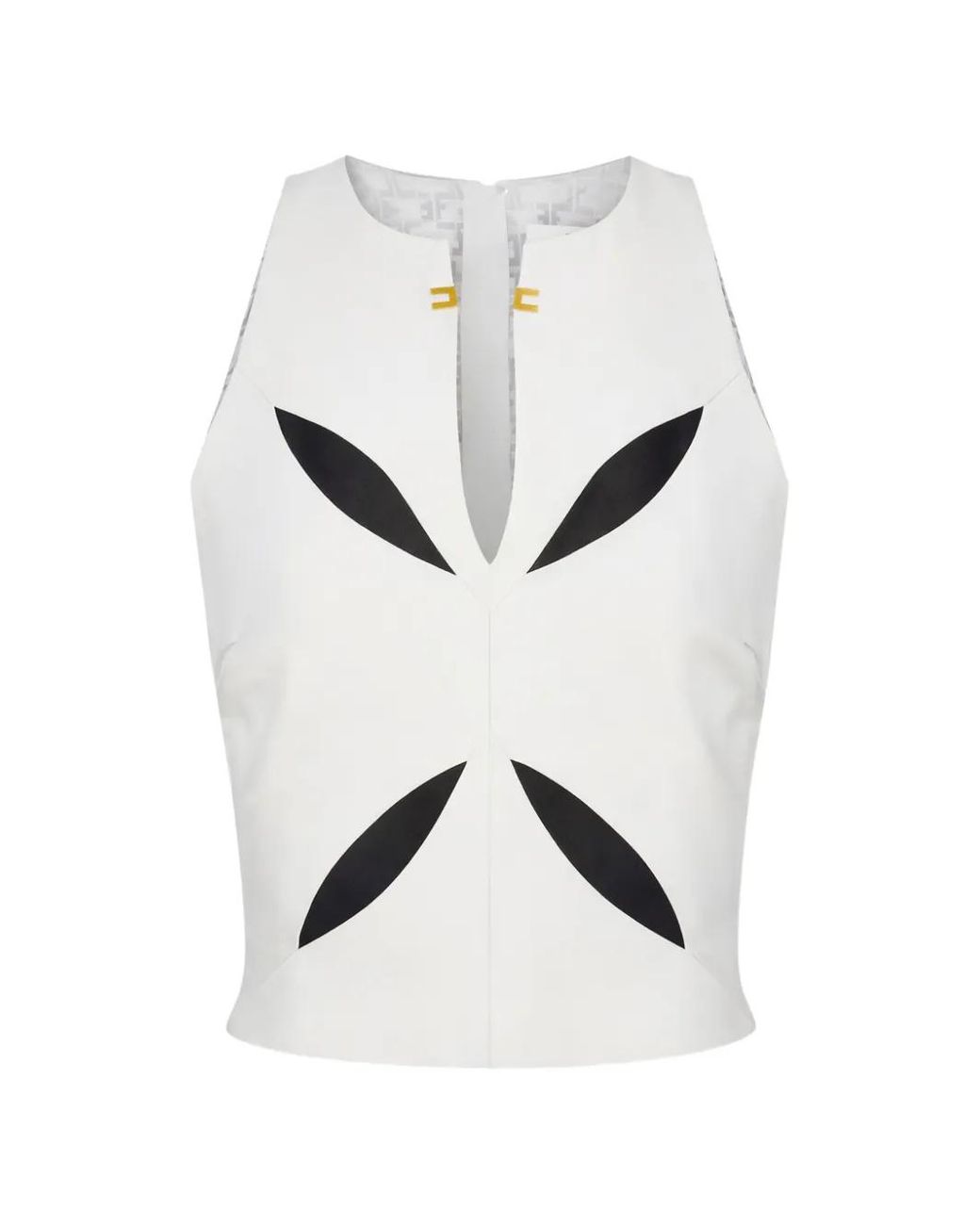 Elisabetta Franchi White Sleeveless Top