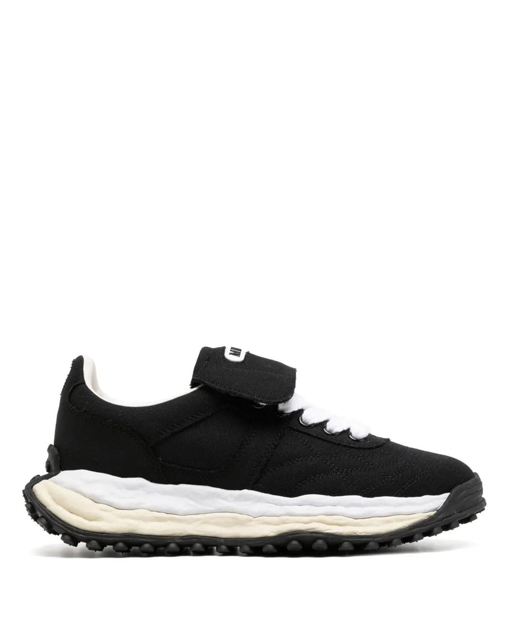 Maison Mihara Yasuhiro Black Logo-Patch Sneakers