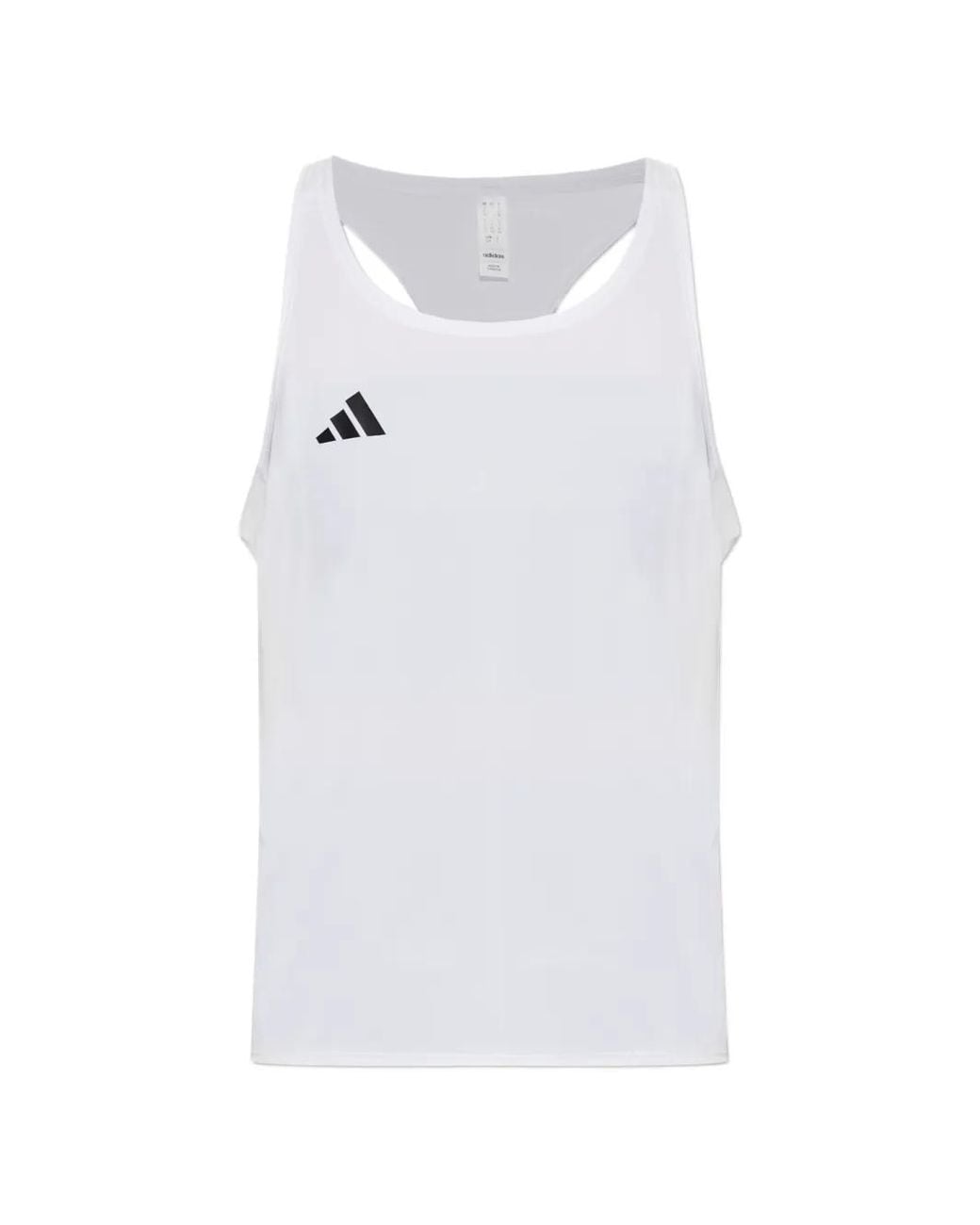 Adidas White Adizero Essentials Running Tank Top
