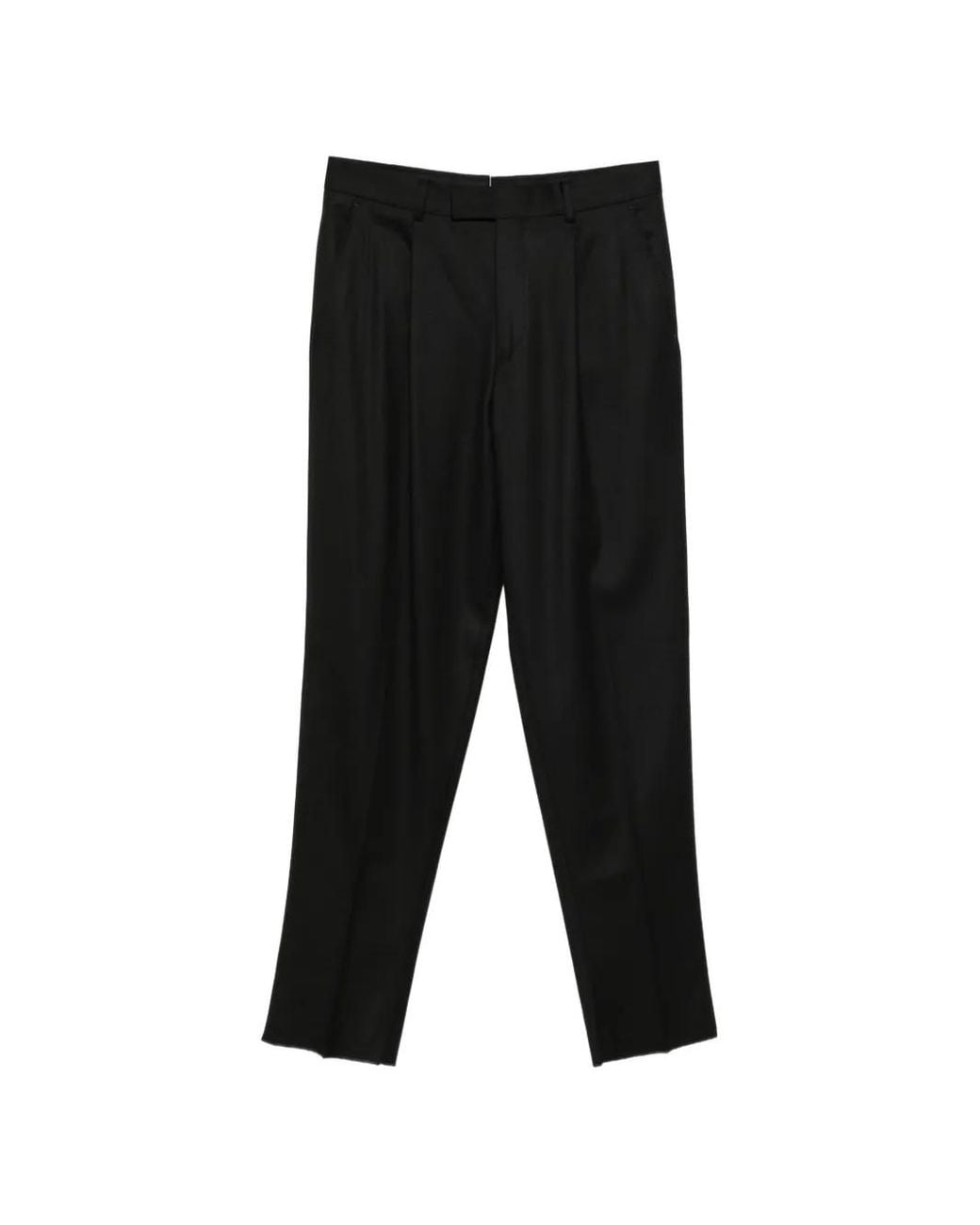 Zegna Black Pantalon De Costume À Plis for men