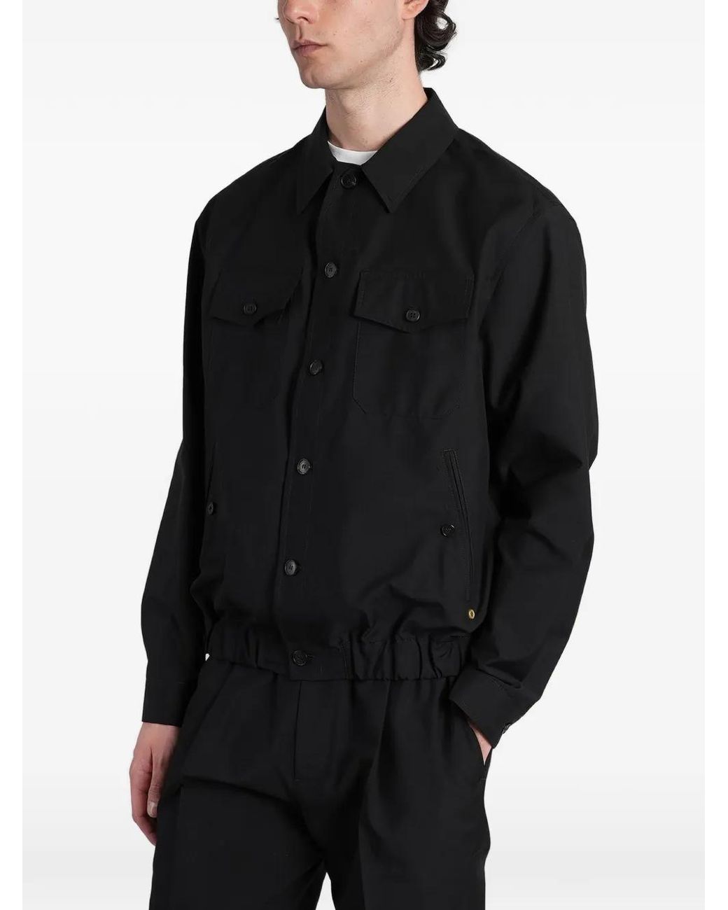 Grayed Black Niko Elasticated-Hem Jacket for men