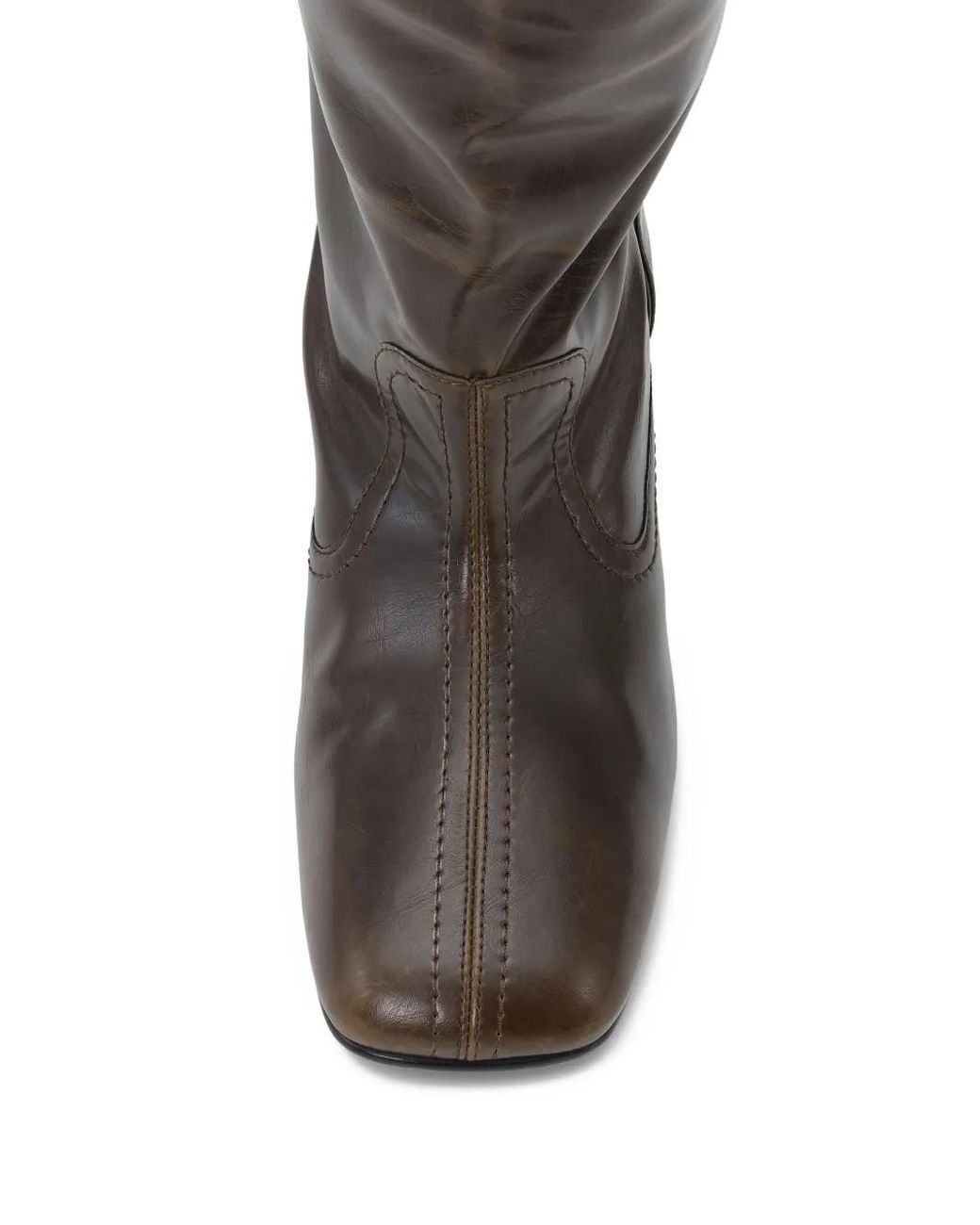 Ganni Brown Dark Knee-High Boots