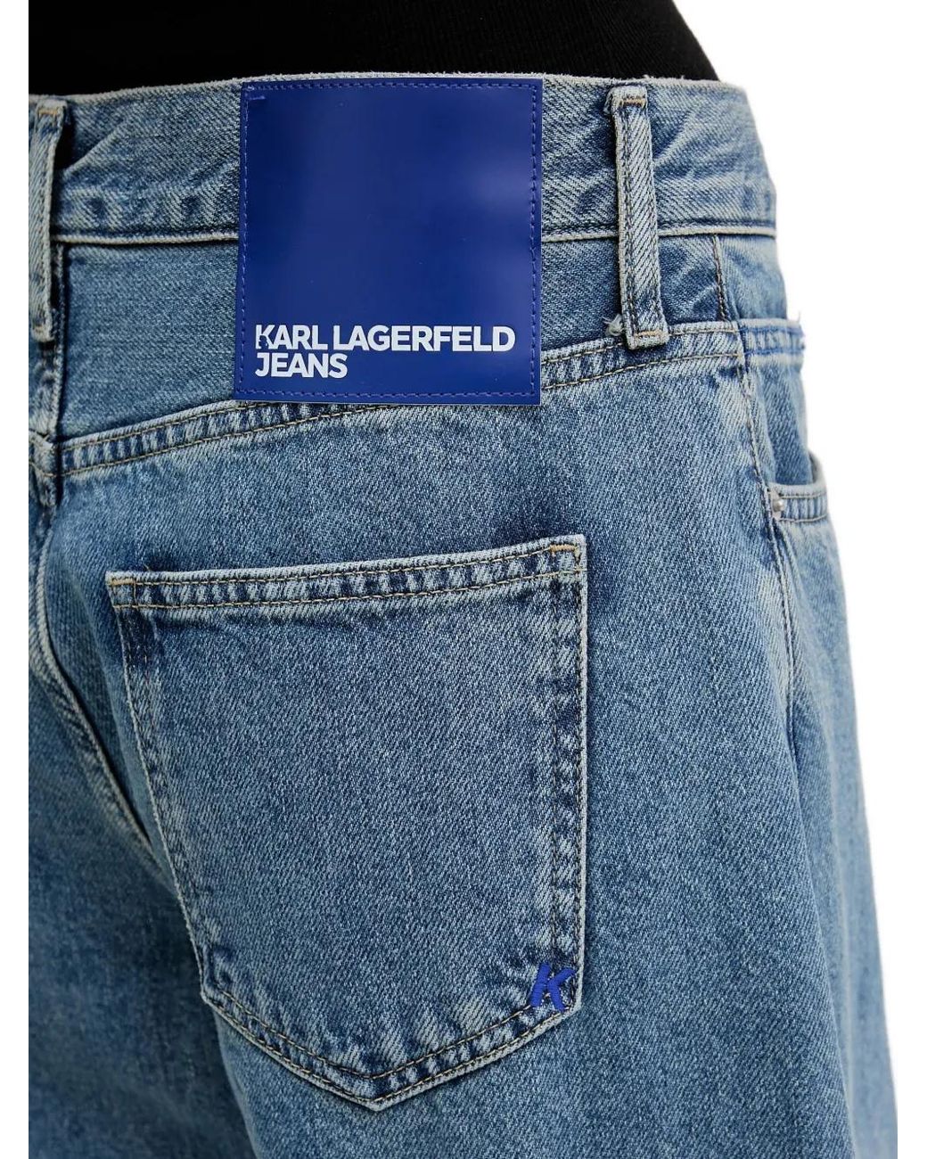 Karl Lagerfeld Blue Jean À Coupe Ample
